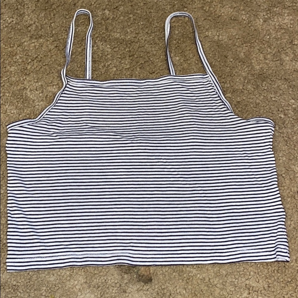 Black and white stripe tank top